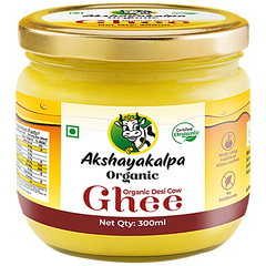 Akshayakalpa Organic Desi Cow Ghee - Rich Aroma, 300 ml Bottle