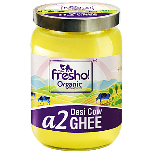 fresho! Organic A2 Desi Cow Ghee, Rich Aroma, Traditional Bilona Method, 100 g