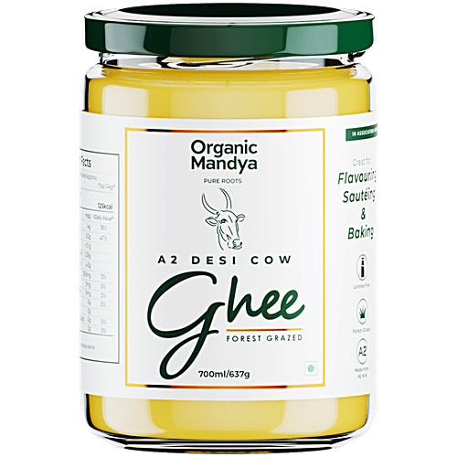 Organic Mandya A2 Desi Cow Ghee, 700 ml